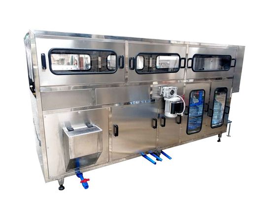 Máy chiết rót nước đóng chai 200BPH 5gallon Máy súc rửa chai 3in1 Máy chiết rót nước đóng chai